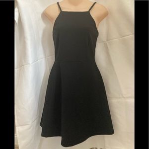 Plain Black Skater Dress